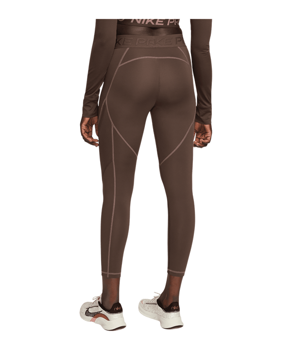 Nike Pro Mid-Rise 7/8 leggings Dames F237 - bruin