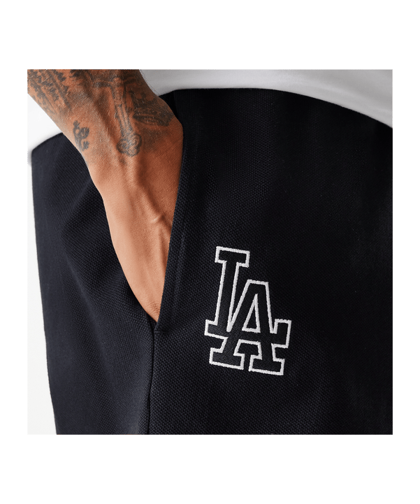 New Era MLB Los Angeles Dodgers Pique Short Schwarz - schwarz