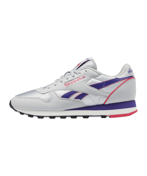 Reebok Classic Leather Grau Lila Pink - grau