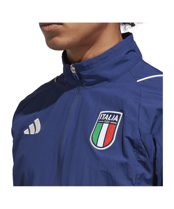 adidas Italien Prematch Jacke EM 2024 Blau - blau