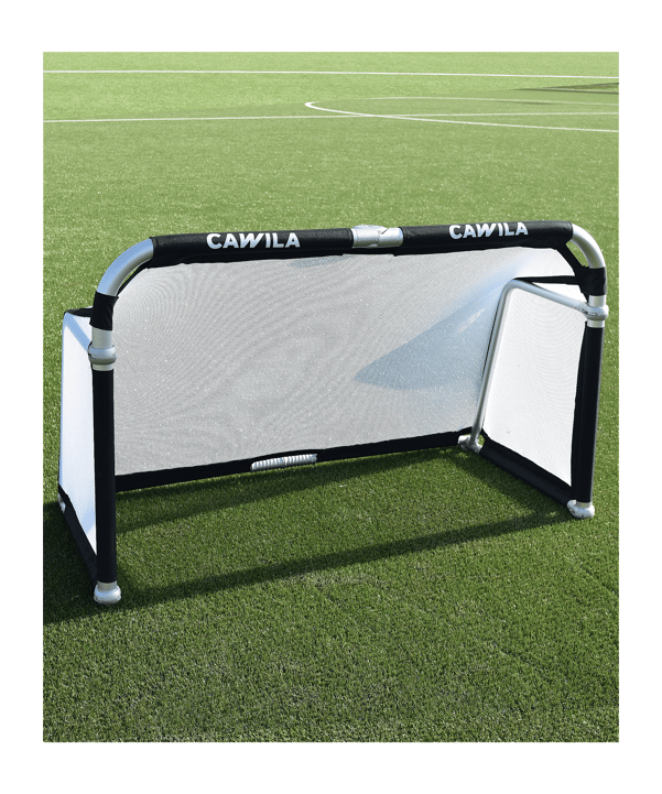 Cawila LIGA Fußball Minitor | Alu Klapptor | 120 x 80cm - silber