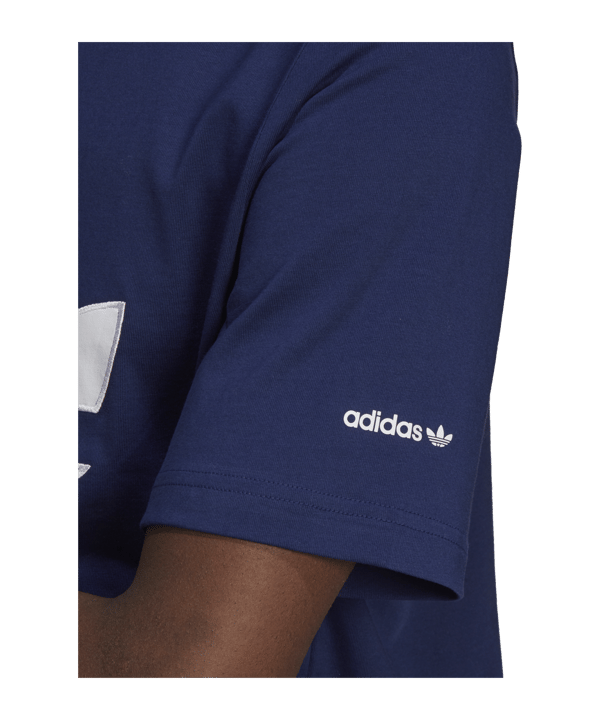 adidas Originals T-Shirt Blau Weiss - blau