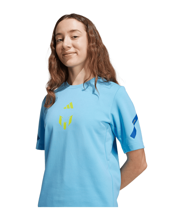 adidas Messi ZNE T-Shirt Kids Blau - blau
