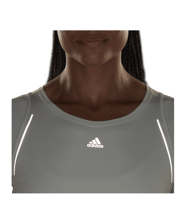 adidas WTR Cropped T-Shirt Damen Grün Grau - gruen