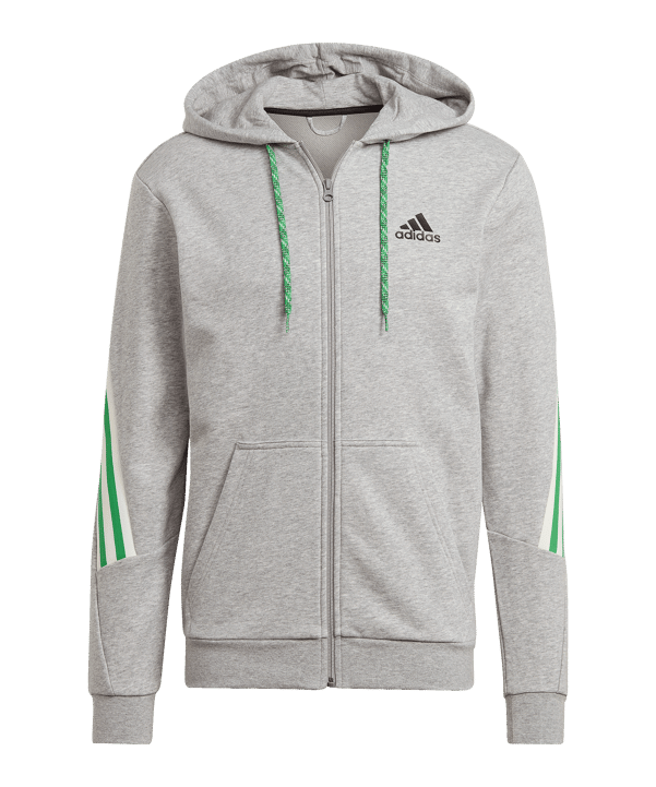 adidas 3 Stripes Giacca con cappuccio Grigio - grigio