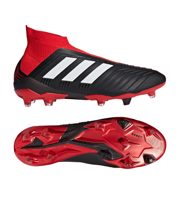 adidas Predator 18+ FG Schwarz Rot - schwarz