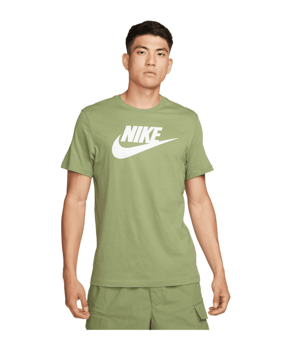 Nike Icon Futura T-Shirt Grün Weiss F334 - gruen