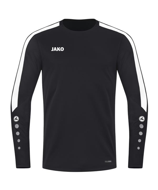 JAKO Power Sweatshirt Schwarz Weiss F800 - schwarz