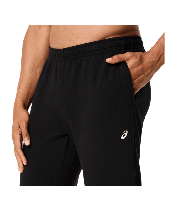 ASICS French Terry Hose Schwarz