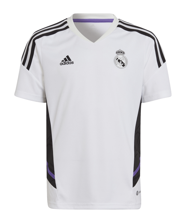 adidas Real Madrid Trainingsshirt Kids Weiss - weiss