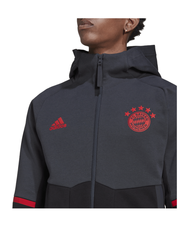 adidas FC Bayern München Tracktop Jacke Schwarz - schwarz