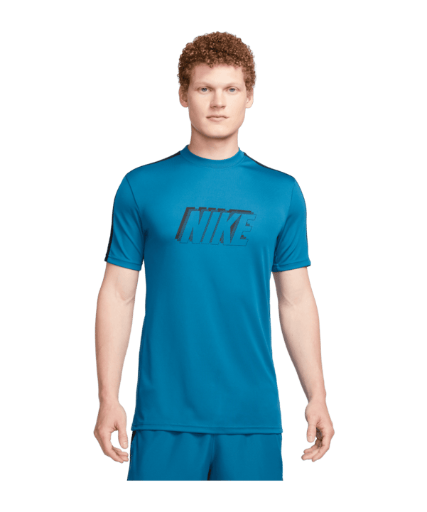 Nike Academy 3D Logo T-Shirt Blau Schwarz F457 - blau