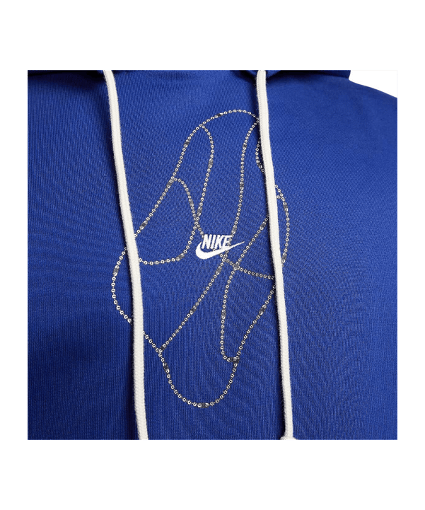 Nike Standard Issue Chain Hoody Blau Weiss F455 - blau