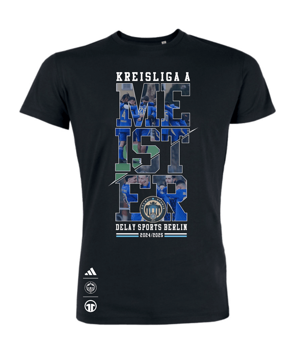 Delay Sports Kreisliga A Meister T-Shirt Schwarz - schwarz