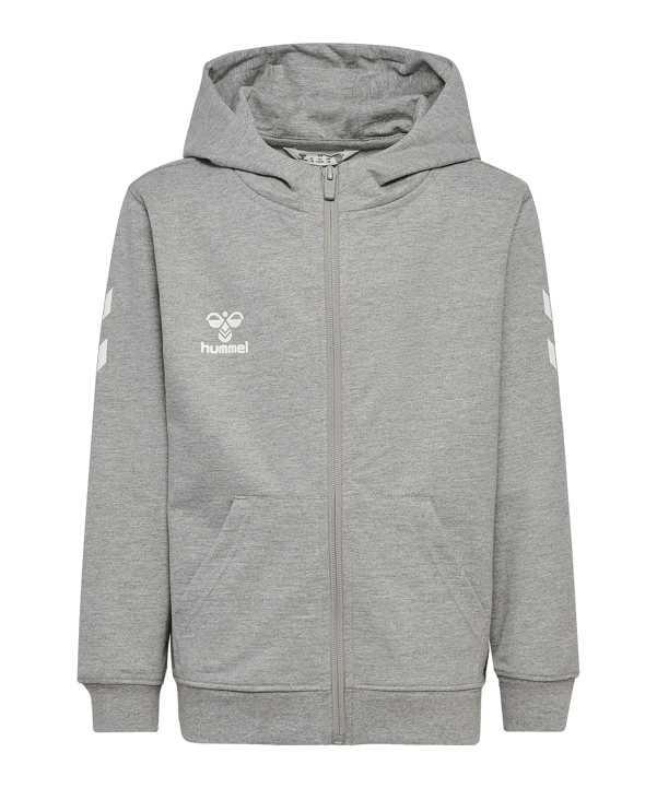 Hummel Go 2.0 Chevron Kapuzenjacke Kids Grau F2006 - grau