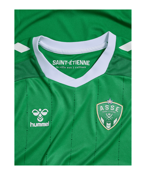 Saint-Étienne Home 2024/25 Hummel Jersey Mens XL Green Logo Short Sleeve