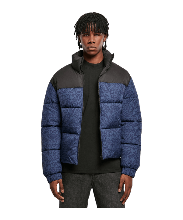 Urban Classic AOP Retro Puffer Jacke Blau - blau