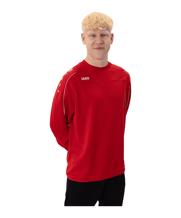 JAKO Classico Sweatshirt Kids Rot Weiss F01 - rot