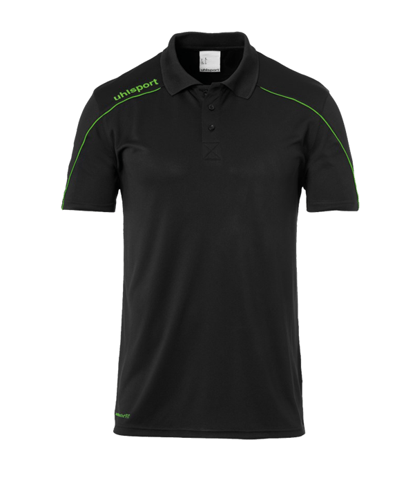 uhlsport Stream 22 Poloshirt Kids Schwarz Grün F24 - schwarz