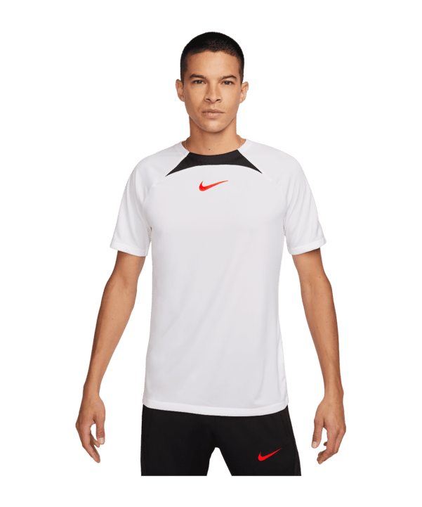 Nike Adacemy T-Shirt Weiss Schwarz Rot F100 - weiss