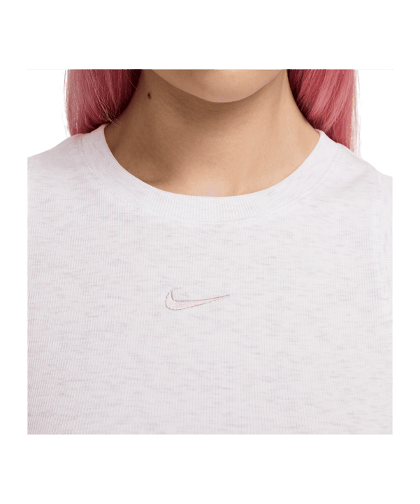 Nike Essential Rib Crop Tanktop Damen Grau F051 - grau