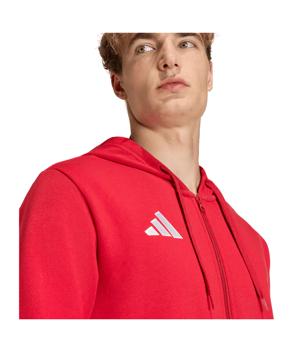 adidas Entrada 26 Kapuzenjacke Rot - rot