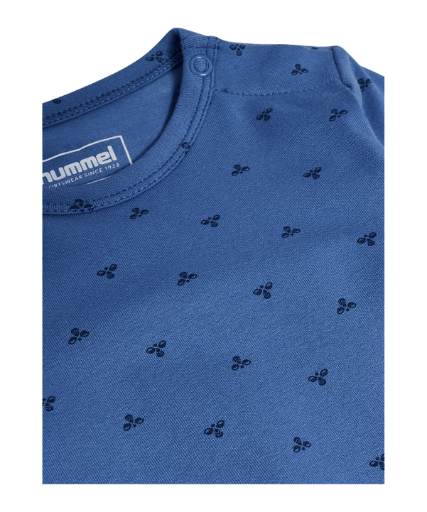 Hummel Mini Bee Aop Body L/S Anzug Kids Blau F7379 - blau