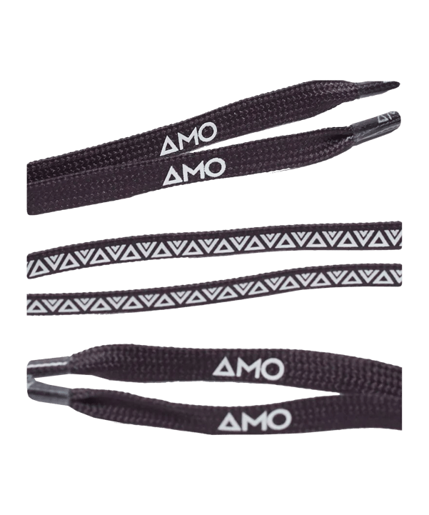 AMO 2.0 Performance Grip Lace 130cm Schwarz Weiss - schwarz