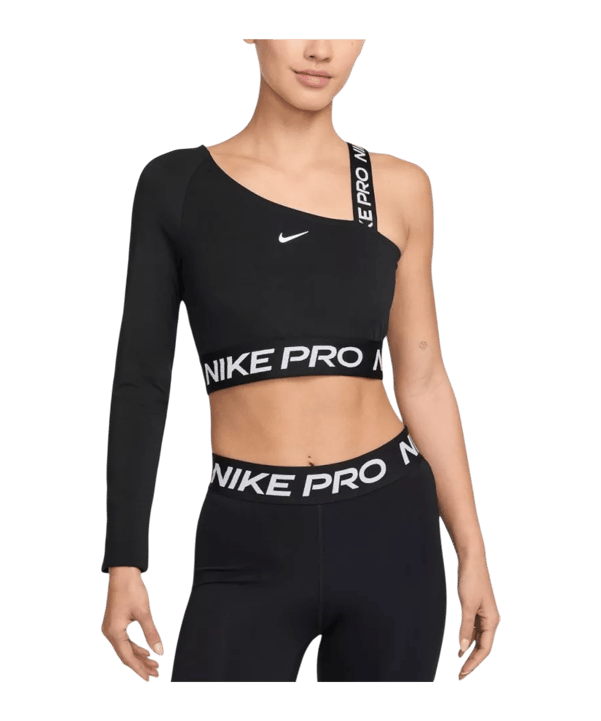 Nike Shine Crop T-Shirt Damen Schwarz F010