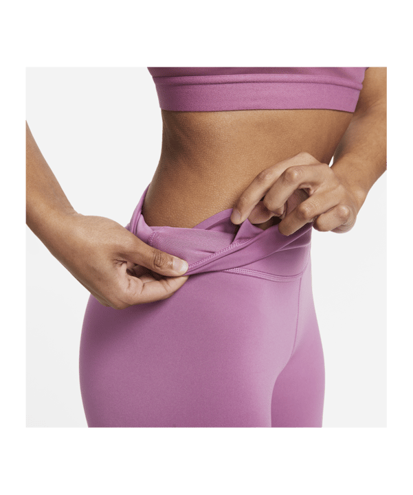 Nike Luxe Mid-Rise Leggings Running Damen Rot F507 - rot