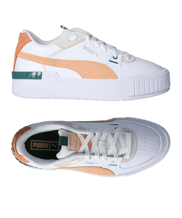 PUMA Cali Sport Mix Damen Weiss Orange F14 - weiss