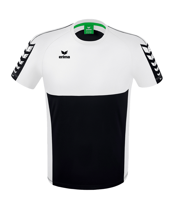 Erima Six Wings T-Shirt Kids Schwarz Weiss - schwarz