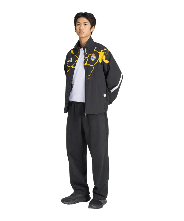 adidas Real Madrid Avengers Anthem Jacke Schwarz - schwarz