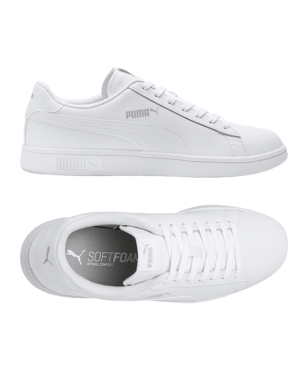 PUMA Smash v2 L Sneaker Weiss F07 - weiss