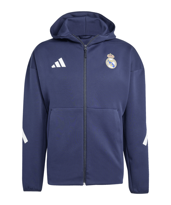 adidas Real Madrid Anthem Jacke Blau - blau