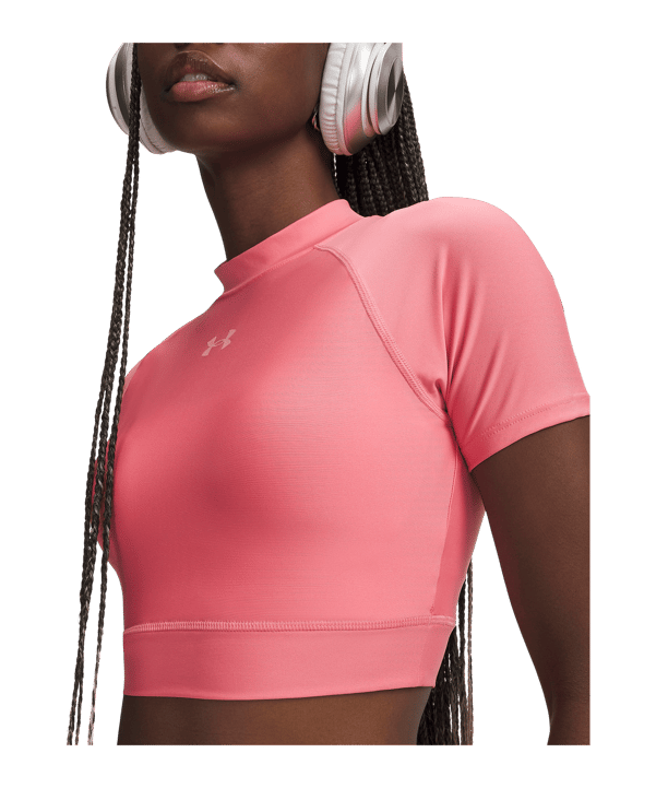Under Armour HeatGear Crop Mock Damen Rosa F600 - rosa