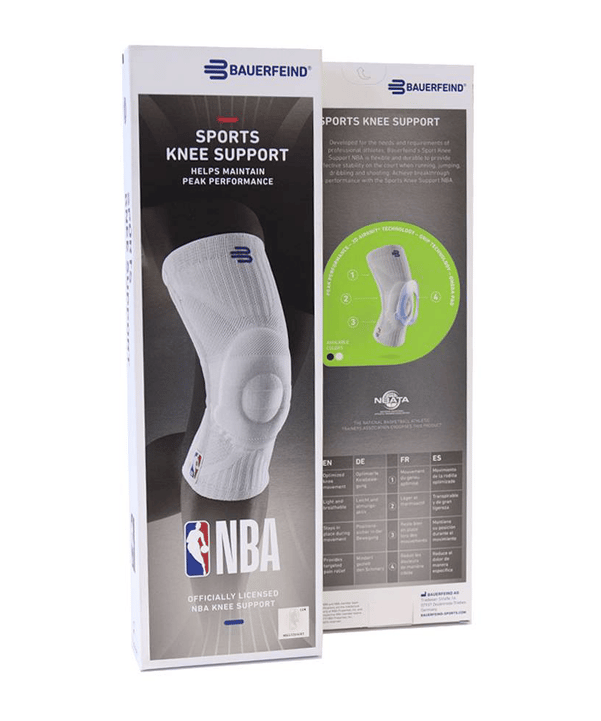 Bauerfeind NBA Sports Compression Support Kniebandage Mehrfarbig - weiss