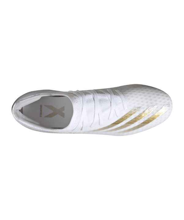 adidas X GHOSTED.3 FG Inflight Weiss Gold Silber - weiss