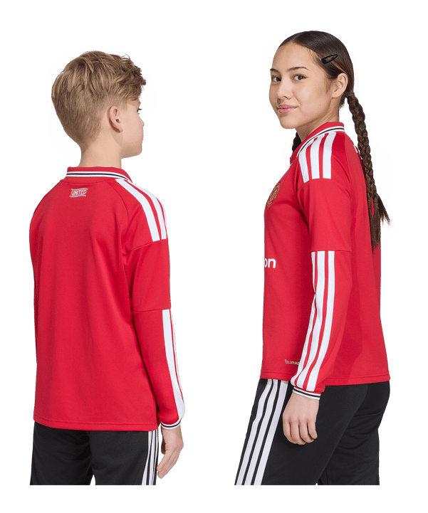 adidas Manchester United Trikot Langarm Home 2026/2027 Kinder Rot - rot