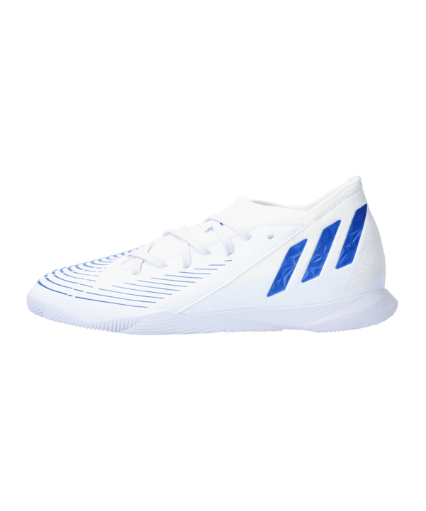 adidas Predator EDGE.3 IN Halle Diamond Edge J Kinder Weiss Blau - weiss