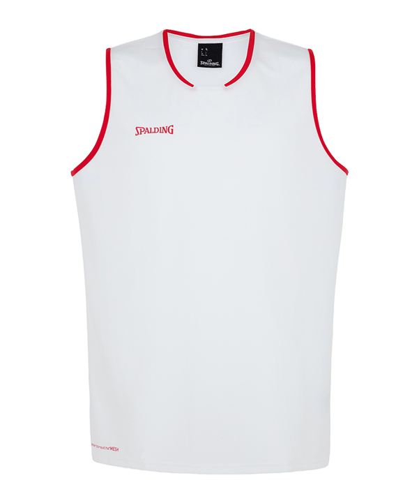 Spalding Move Tank Top Weiss Rot F06 - weiss