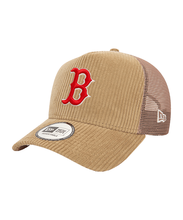 New Era MLB Boston Red Sox Cord Trucker Cap Beige - beige