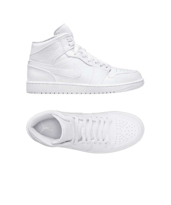 Jordan Air 1 Mid Weiss F136 - weiss
