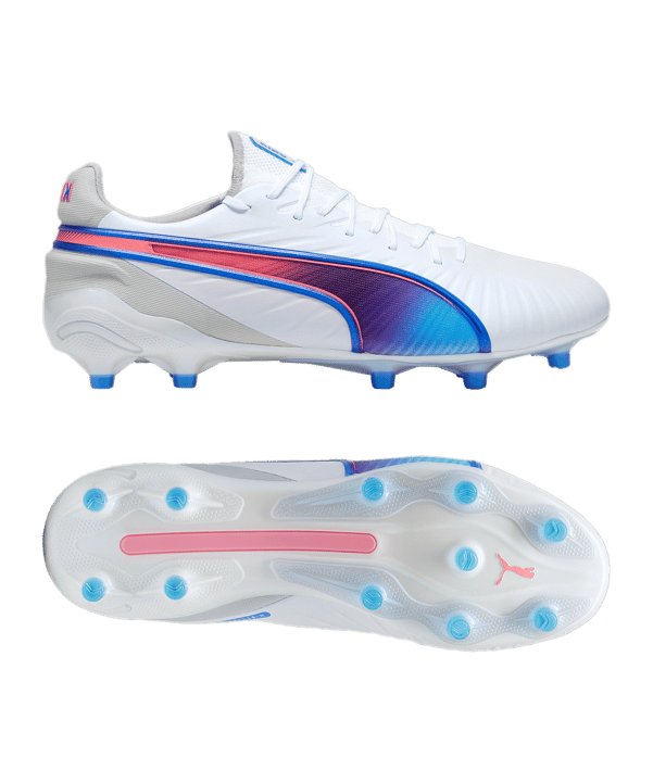 PUMA KING Ultimate FG/AG Formula Weiss Blau F02 - weiss