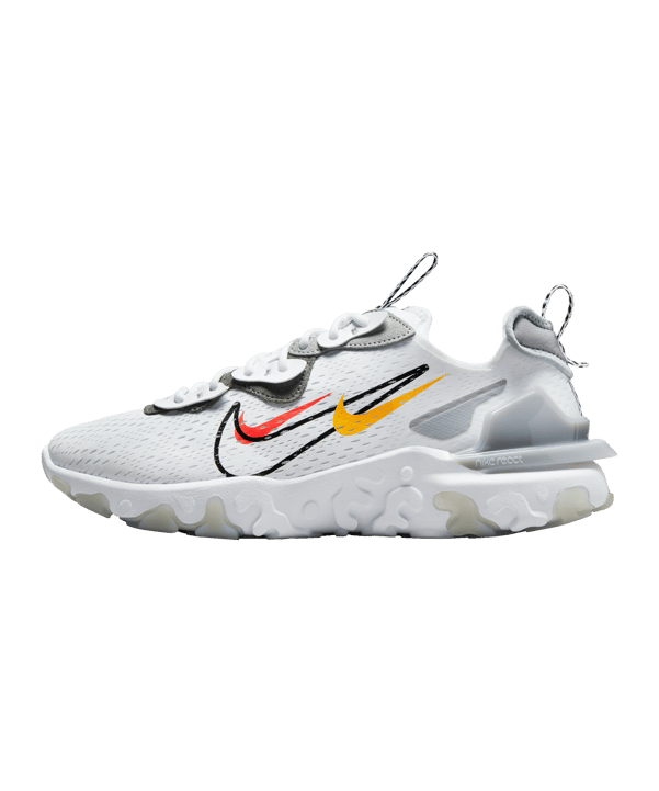 Nike React Vision Running Weiss Schwarz F101 - weiss