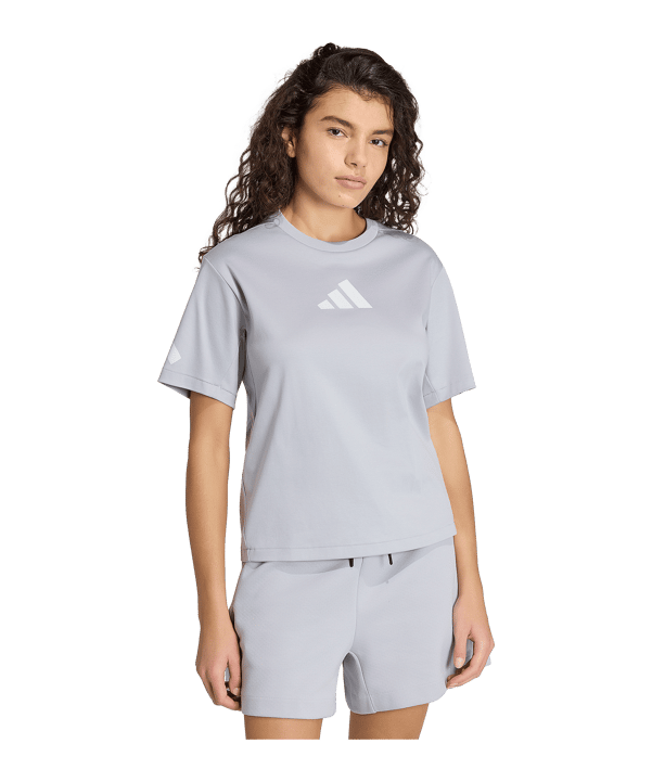 adidas Z.N.E T-Shirt Damen Grau - grau