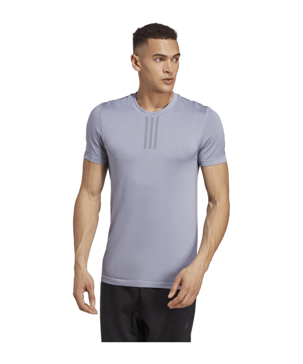 adidas AEROKNIT Yoga Base Seamless Training Tee Purple - lila