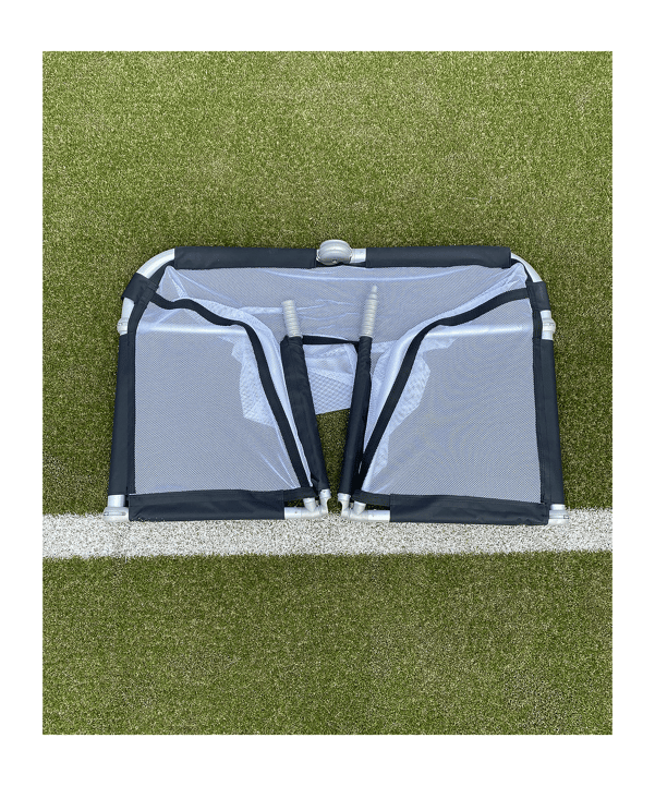 Cawila LIGA Fußball Minitor | Alu Klapptor | 120 x 80cm - silber