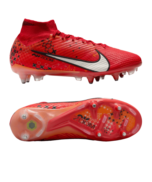 Nike Air Zoom Mercurial Superfly IX Elite SG-Pro AC Dream Speed 7 Rot Weiss Orange F600 - rot