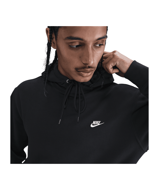 Nike Club Pullover Fleece Hoody Schwarz F010 - schwarz